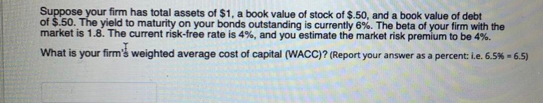 on a one year project. What is the appropriate cost of equity