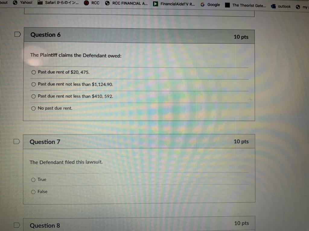 2 10 pts The Plaintiff in the case is Ralphs Grocery. O