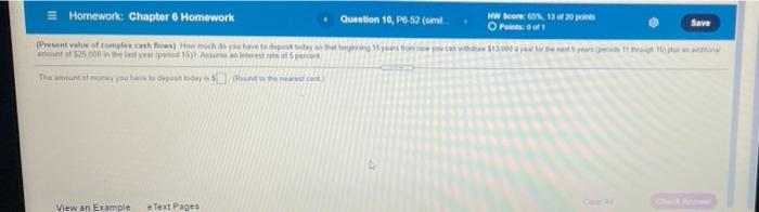  = Homework: Chapter 6 Homework Presente complexo How ont of 26000157