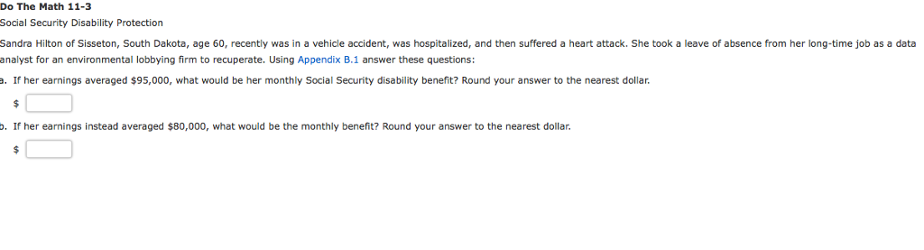  Do The Math 11-3 Social Security Disability Protection Sandra Hilton of