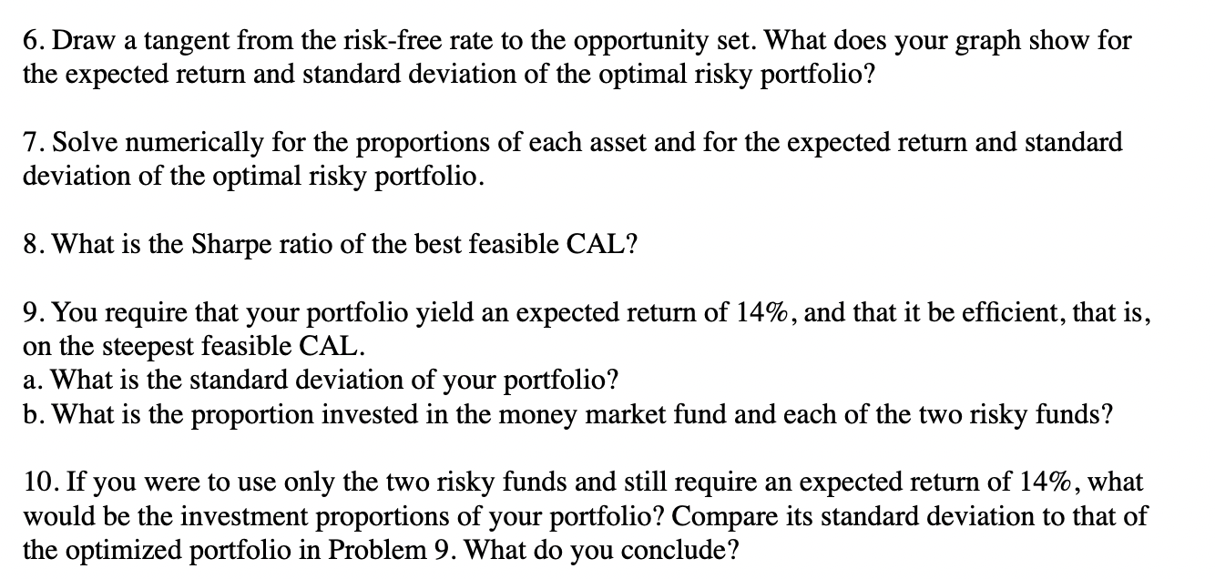 fund manager is considering three mutual funds. The first is a stock