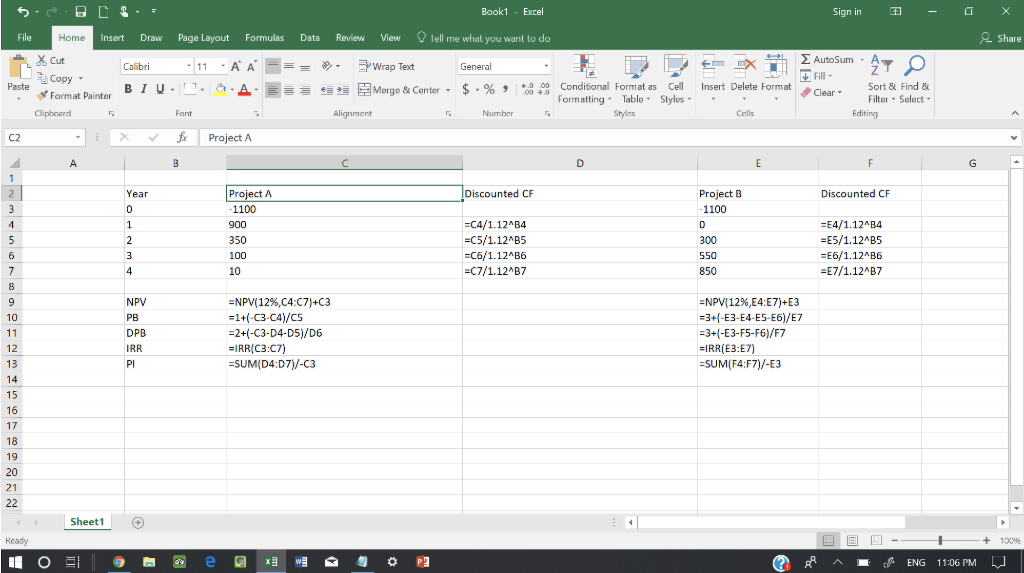 B, whose cash flows are shown below: Years 0 1 2 3