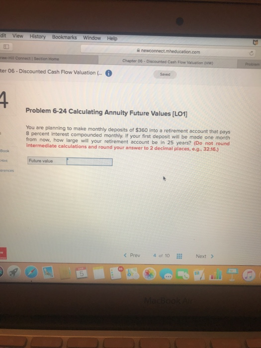  dit View History Bookmarks Window Help raw-Hill Connect | Section Home