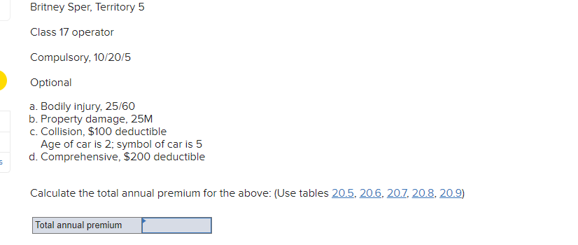Britney Sper, Territory 5 Class 17 operator Compulsory, 10/20/5 Optional a.