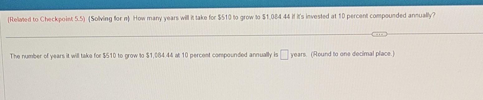  (Related to Checkpoint 5.5 ) (Solving for \\( n \\) )