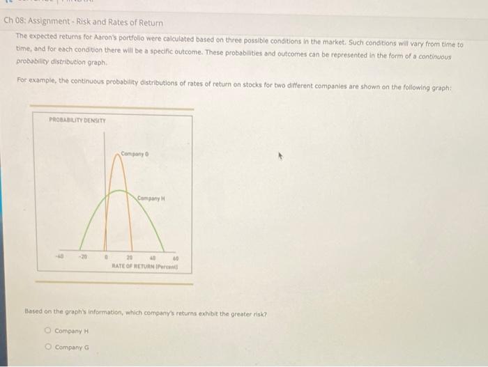 standalone risk Remember, the expected value of a probability distribution is a