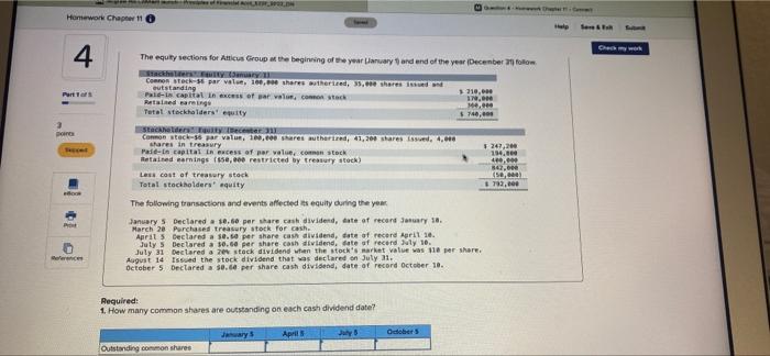 Homework Chapter 11 hele sere & 4 The equity sections for