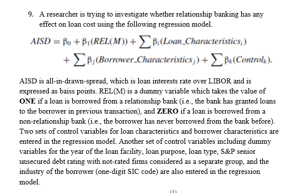 Please answer the following questions Please interpret the regression coefficient for