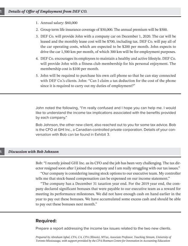 5) It is October 2020 and you, CPA, a tax consultant at