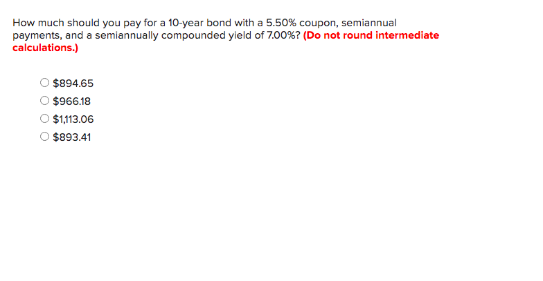 How much should you pay for a 10-year bond with a