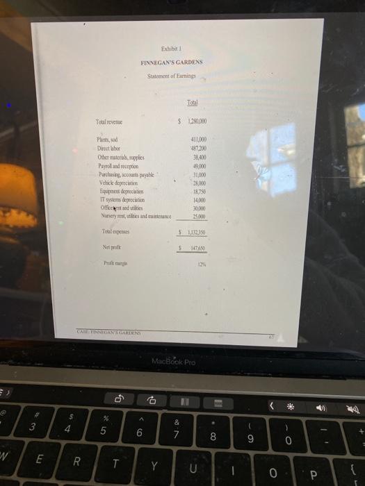 to Finnegan by Bennett. 2. Calculate the profit percentage for each service