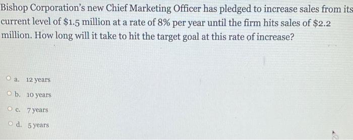 money in her bank account. If she can earn 2.0% annually, how