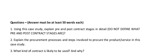 to it. Case Study 1 - Contract Management for Complex project: This