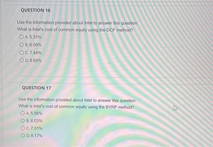  Use the information provided about Intel to answer this question. What