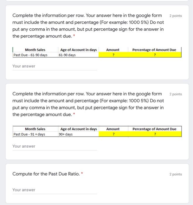 please provide a clear solution, thank you 2 points Complete the