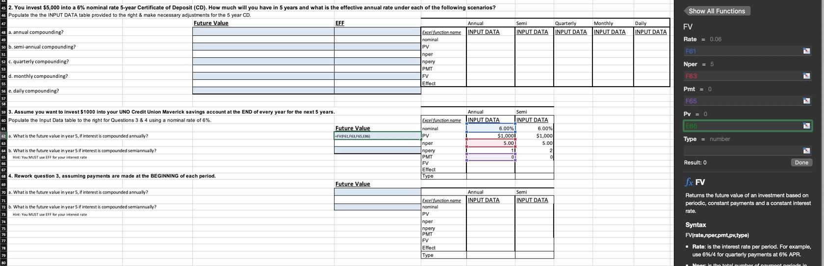Show All Functions Quarterly INPUT DATA Monthly INPUT DATA Daily INPUT