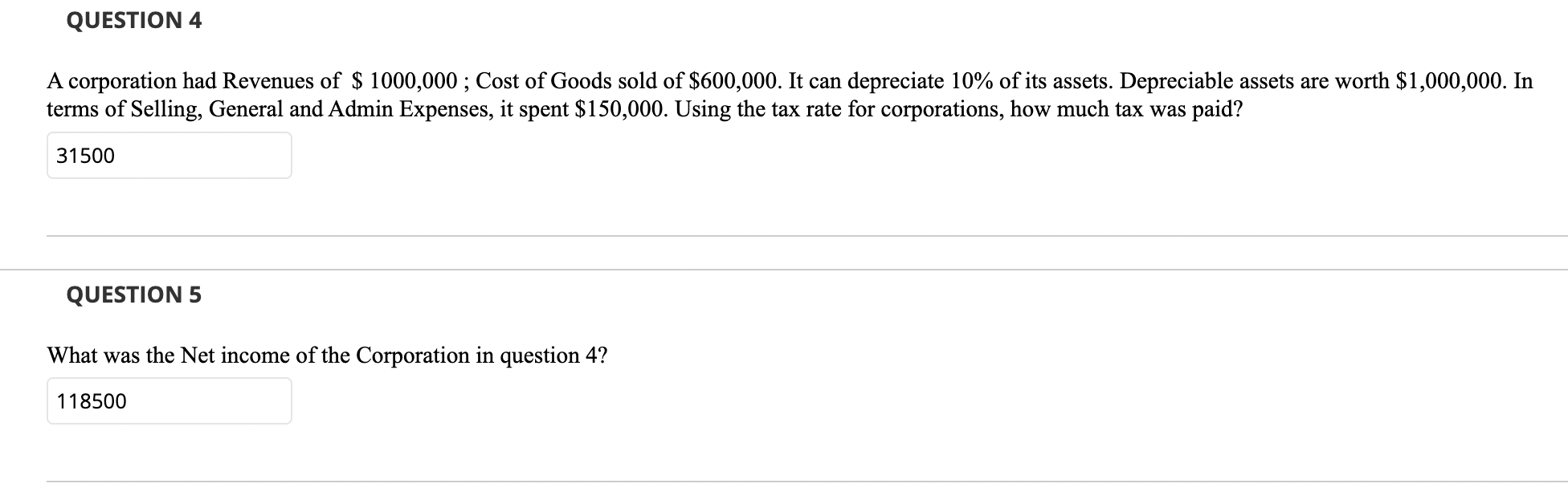 Please ONLY help with Questions 6 & 7. The information needed to