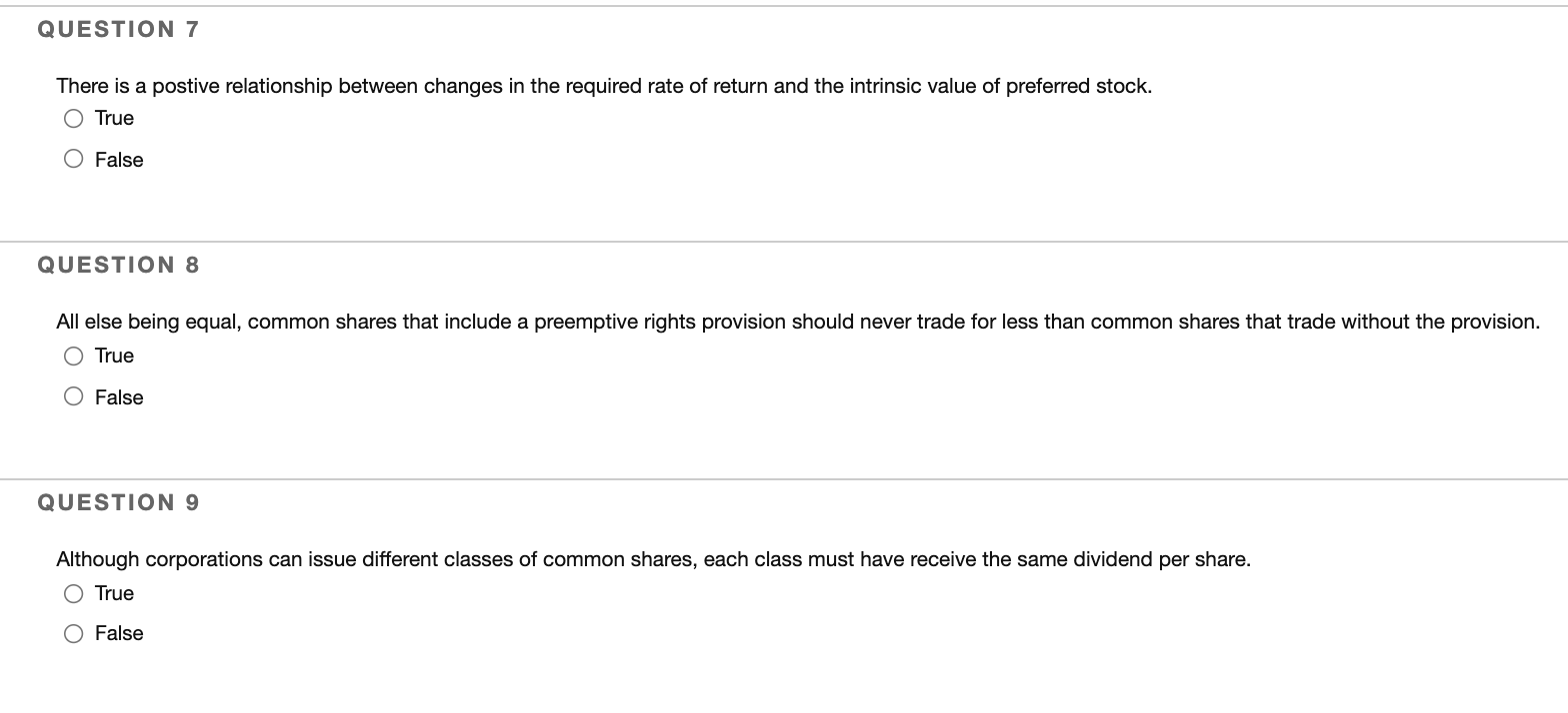 QUESTION 7 There is a postive relationship between changes in the