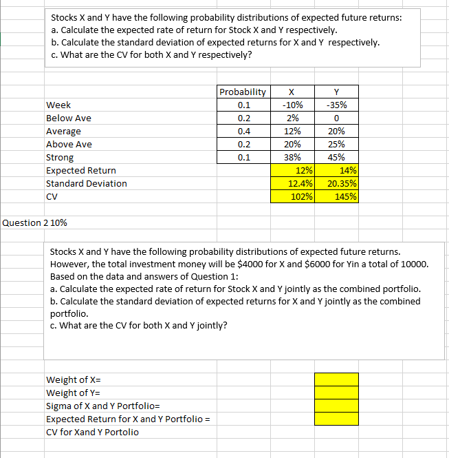 Need the last 4 yellowed boxes PLEASE, and be specific with