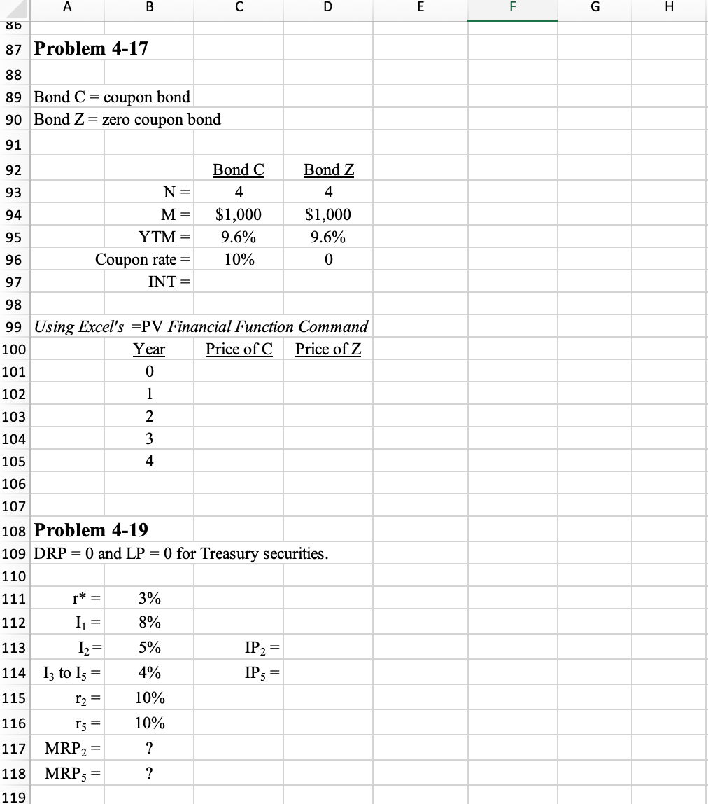 worksheet file. Do not modify the fonts, format, or cell addresses. 2.