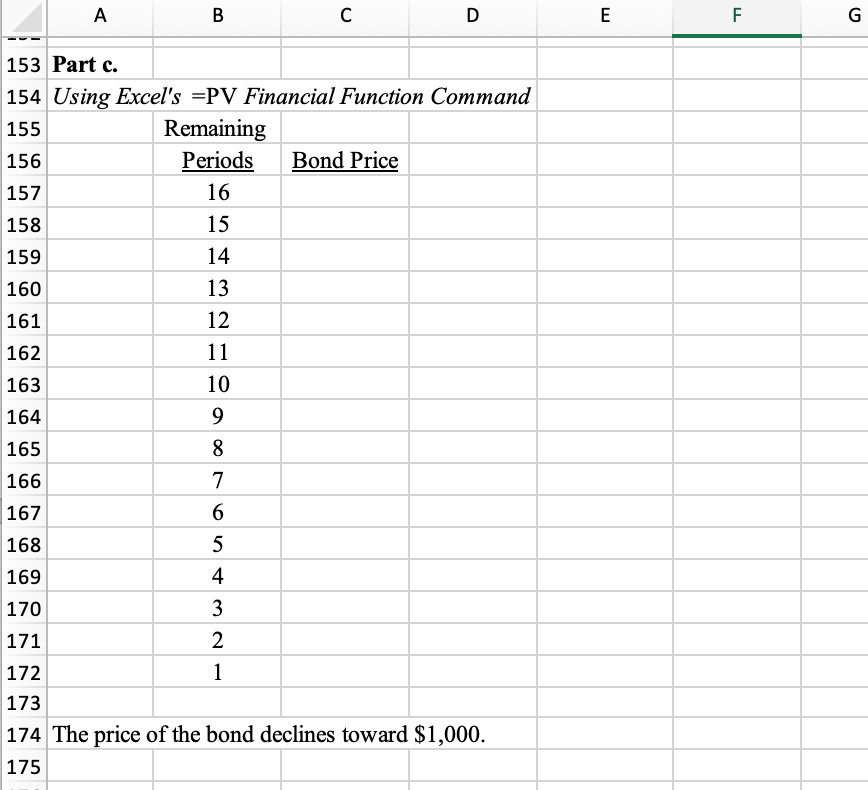solve for the values required in Cells D6, B15, B17. 3. Enter
