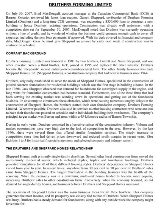 statement of cash flows and ratio analysis. 2. Determine the loan amount