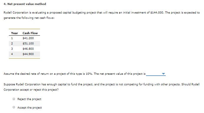CHAP 9 - Q4 CHAP 9 - Q12 4. Net present value