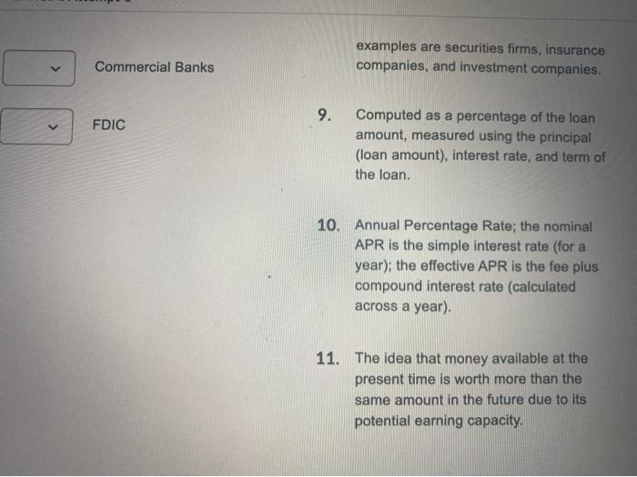 and definitions for this week, complete the following quiz. Match each vocabulary