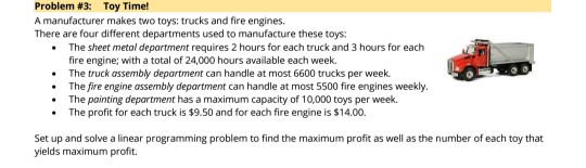  I am confused on this one Problem #3: Toy Time! A