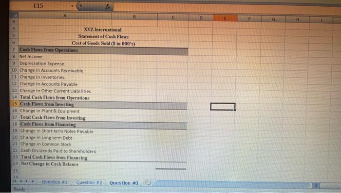 please solve all questions separately . \begin{tabular}{|l|l|} \hline \multicolumn{2}{|c|}{E15} \\ \hline 1