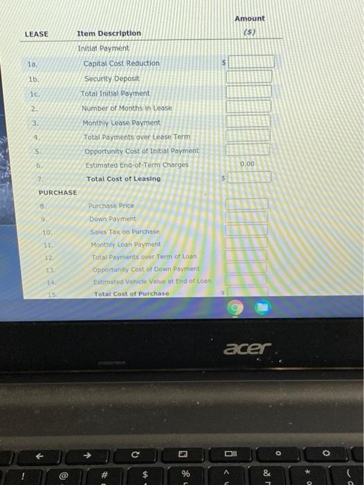 Better: To Lease or To Buy? A car buyer has two financing