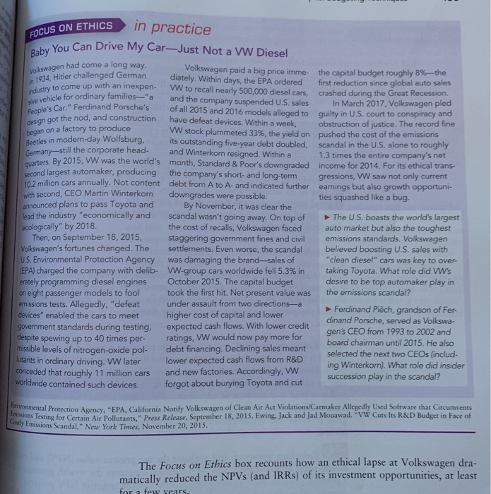 read the focus: what are the potential risks to a company of