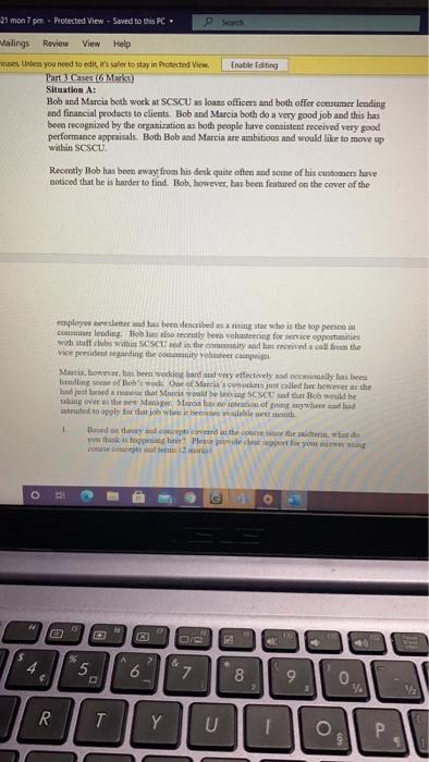 You report to Mary, your supervisor at Surrey Central Savings Credit Union.