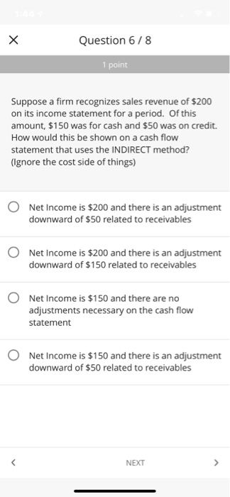 NEXT Question 2/8 1 point Which of the following activities would affect