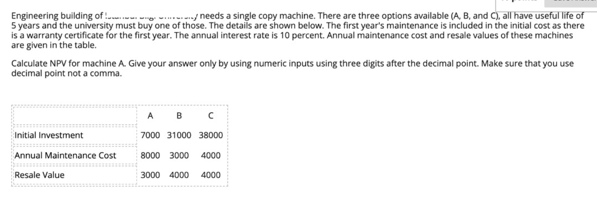  Engineering building of needs a single copy machine. There are three