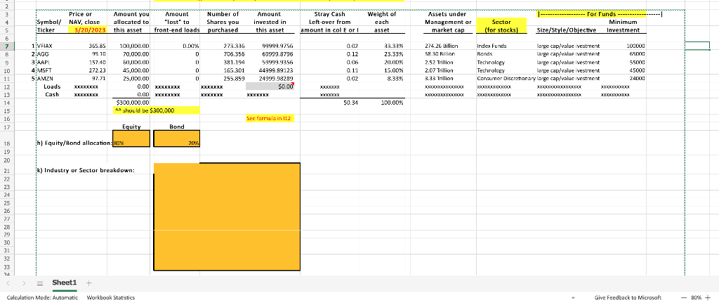 Please answer for h and k Sheet1+ Calculation Mode: Autamatic Workboak Statstics