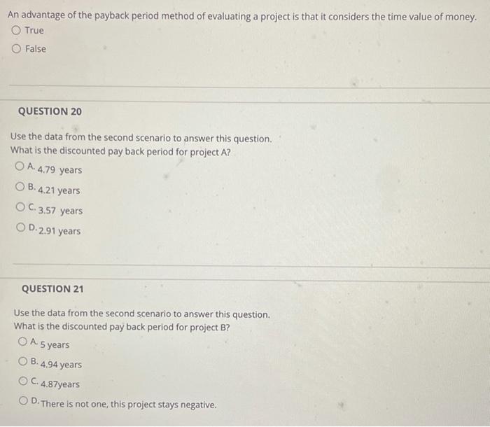 1 2. 3 4 5 Cash flows in KS Project A Cash