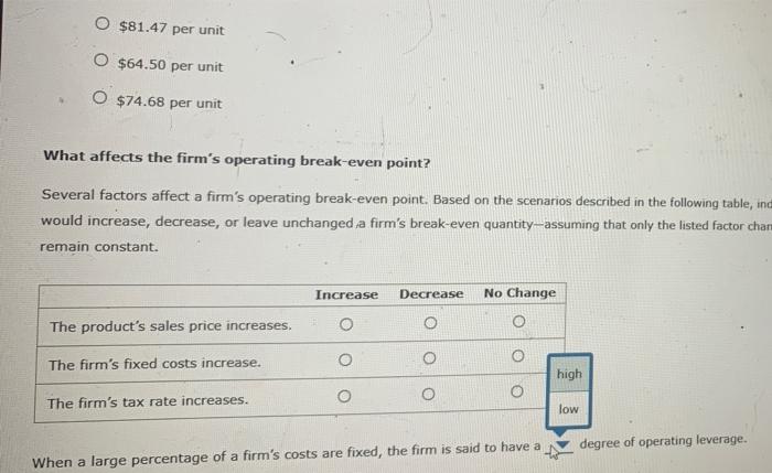 One way that a firm evaluates at what staget would recover the