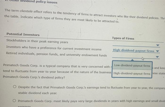 firms they are most likely to be attracted to Types of Firms