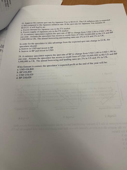  le 2 pode 30 es 22. Suppose the current spot rate