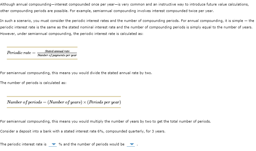 Although annual compounding-interest compounded once per year is very common and