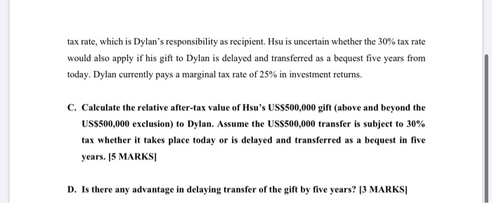 TOTAL OF 20 MARKS John Hsu, age 63, plans to retire in