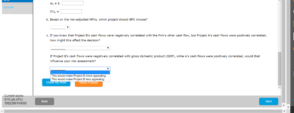 and has an expected life of 3 years. Annual project cash flows