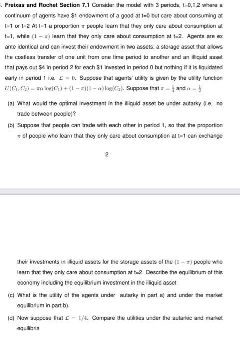  . Freixas and Rochet Section 7.1 Consider the model with 3