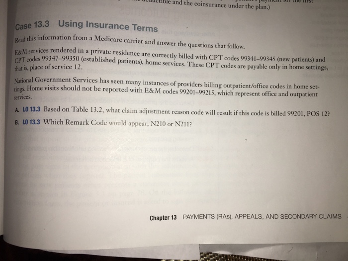  Case 13.3 a&b the chart goes with the questions ble and