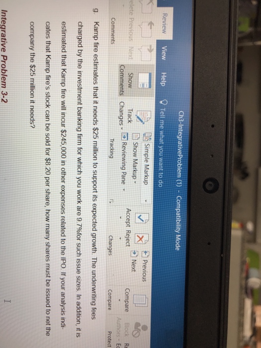  Ch3-IntegrativeProblem (1) -Compatibility Mode View Help Tell me what you want