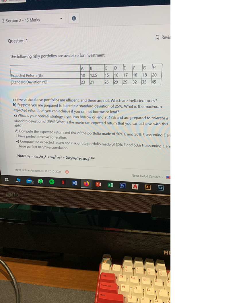  2. Section 2 - 15 Marks Revis Question 1 The following