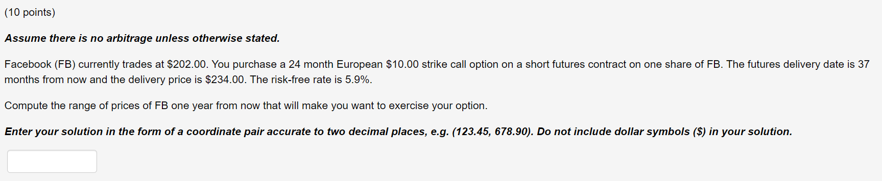 Please mark out the answer for me. Thank you! (10 points) Assume