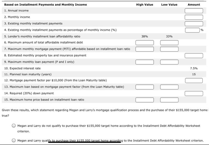 Megan and Larry want to apply to the Fourth Global Bank for