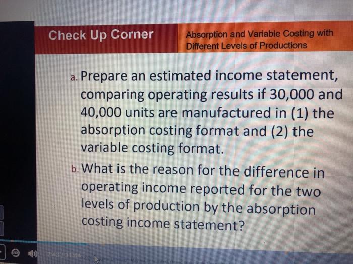 Productions Third Street Manufacturing Company has no beginning inventory, and sales are